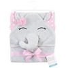 image:imageHudson Baby Unisex Baby Cotton Animal Face Hooded Towel Brown Bear 2Pack One SizeWhite Dots Pretty Elephant