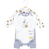 image:imageHudson Baby Unisex Baby Cotton Bodysuit and Pant Set Sage Floral Wreath 36 MonthsBlue Milk Cookies