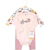 image:imageHudson Baby Unisex Baby Cotton Bodysuit and Pant Set Sage Floral Wreath 36 MonthsBonita Long Sleeve