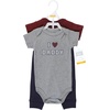 image:imageHudson Baby Unisex Baby Cotton Bodysuit and Pant Set Sage Floral Wreath 36 MonthsBoy Daddy Short Sleeve