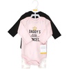 image:imageHudson Baby Unisex Baby Cotton Bodysuit and Pant Set Sage Floral Wreath 36 MonthsDaddys Little Princess Long Sleeve