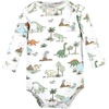 image:imageHudson Baby Unisex Baby Cotton Bodysuit and Pant Set Sage Floral Wreath 36 MonthsDinosaur Adventures Longsleeve