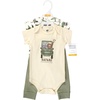 image:imageHudson Baby Unisex Baby Cotton Bodysuit and Pant Set Sage Floral Wreath 36 MonthsGoing on Safari Short Sleeve