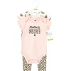 image:imageHudson Baby Unisex Baby Cotton Bodysuit and Pant Set Sage Floral Wreath 36 MonthsLeopard Hearts