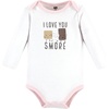 image:imageHudson Baby Unisex Baby Cotton Bodysuit and Pant Set Sage Floral Wreath 36 MonthsLove You Smore