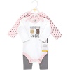 image:imageHudson Baby Unisex Baby Cotton Bodysuit and Pant Set Sage Floral Wreath 36 MonthsLove You Smore
