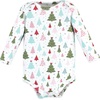 image:imageHudson Baby Unisex Baby Cotton Bodysuit and Pant Set Sage Floral Wreath 36 MonthsRed Sparkle Trees