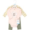 image:imageHudson Baby Unisex Baby Cotton Bodysuit and Pant Set Sage Floral Wreath 36 MonthsSage Floral Wreath Long Sleeve