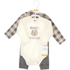 image:imageHudson Baby Unisex Baby Cotton Bodysuit and Pant Set Sage Floral Wreath 36 MonthsSnuggle Bear