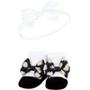 image:imageHudson Baby Unisex Baby Headband and Socks SetBlack Daisy