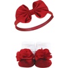 image:imageHudson Baby Unisex Baby Headband and Socks SetBlack Toile