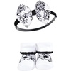 image:imageHudson Baby Unisex Baby Headband and Socks SetBlack Toile