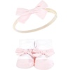 image:imageHudson Baby Unisex Baby Headband and Socks SetBlue Blush Floral