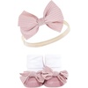 image:imageHudson Baby Unisex Baby Headband and Socks SetBlue Blush Floral