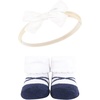 image:imageHudson Baby Unisex Baby Headband and Socks SetBlue Blush Floral