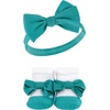 image:imageHudson Baby Unisex Baby Headband and Socks SetBright Pink Floral