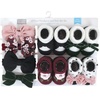 image:imageHudson Baby Unisex Baby Headband and Socks SetBurgundy Floral 8piece