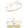 image:imageHudson Baby Unisex Baby Headband and Socks SetCoral Gold 8piece