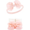 image:imageHudson Baby Unisex Baby Headband and Socks SetCoral Gold 8piece