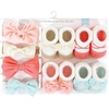 image:imageHudson Baby Unisex Baby Headband and Socks SetCoral Gold 8piece