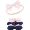image:imageHudson Baby Unisex Baby Headband and Socks SetCoral Stripe