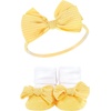 image:imageHudson Baby Unisex Baby Headband and Socks SetCoral Stripe