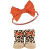 image:imageHudson Baby Unisex Baby Headband and Socks SetFall Leopard