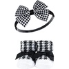 image:imageHudson Baby Unisex Baby Headband and Socks SetHoundstooth Burgundy