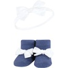 image:imageHudson Baby Unisex Baby Headband and Socks SetNavy Gingham