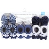 image:imageHudson Baby Unisex Baby Headband and Socks SetNavy Gingham