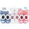 image:imageHudson Baby Unisex Baby Headband and Socks SetPink Floral Chambray