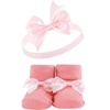 image:imageHudson Baby Unisex Baby Headband and Socks SetPink Gray