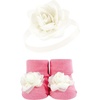 image:imageHudson Baby Unisex Baby Headband and Socks SetPink Gray