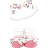 image:imageHudson Baby Unisex Baby Headband and Socks SetPink Yellow Flower