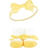 image:imageHudson Baby Unisex Baby Headband and Socks SetPink Yellow Flower
