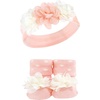 image:imageHudson Baby Unisex Baby Headband and Socks SetPink Yellow Flower