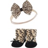 image:imageHudson Baby Unisex Baby Headband and Socks SetRed Leopard
