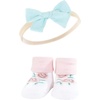 image:imageHudson Baby Unisex Baby Headband and Socks SetSoft Floral