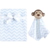 image:imageHudson Baby Unisex Baby Plush Blanket with Security Blanket Elephant Cloud One SizeBlue