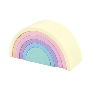 image:imageHudson Baby Silicone Toy Arches Sun One SizePastel Rainbow