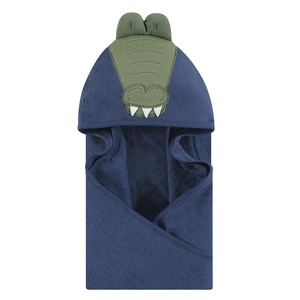 image:imageHudson Baby Unisex Baby Cotton Animal Face Hooded Towel Brown Bear 2Pack One SizeAlligator