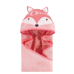 image:imageHudson Baby Unisex Baby Cotton Animal Face Hooded Towel Brown Bear 2Pack One SizeBoho Fox