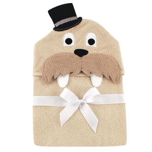 image:imageHudson Baby Unisex Baby Cotton Animal Face Hooded Towel Brown Bear 2Pack One SizeClassy Walrus
