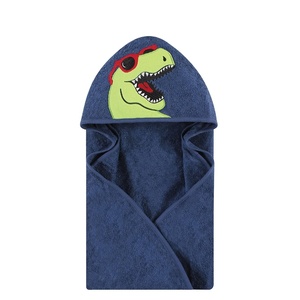 image:imageHudson Baby Unisex Baby Cotton Animal Face Hooded Towel Brown Bear 2Pack One SizeCool Dino