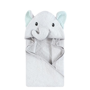 image:imageHudson Baby Unisex Baby Cotton Animal Face Hooded Towel Brown Bear 2Pack One SizeDreamy Elephant