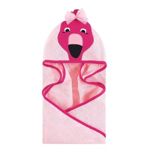image:imageHudson Baby Unisex Baby Cotton Animal Face Hooded Towel Brown Bear 2Pack One SizeFlamingo