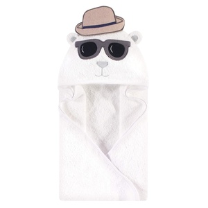 image:imageHudson Baby Unisex Baby Cotton Animal Face Hooded Towel Brown Bear 2Pack One SizeHandsome Bear