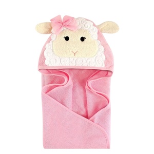 image:imageHudson Baby Unisex Baby Cotton Animal Face Hooded Towel Brown Bear 2Pack One SizeLamb
