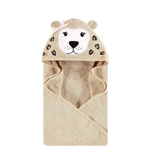 image:imageHudson Baby Unisex Baby Cotton Animal Face Hooded Towel Brown Bear 2Pack One SizeLeopard