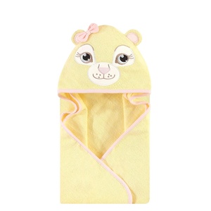 image:imageHudson Baby Unisex Baby Cotton Animal Face Hooded Towel Brown Bear 2Pack One SizeLion Girl